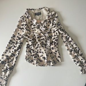 Cow print long sleeve top size small